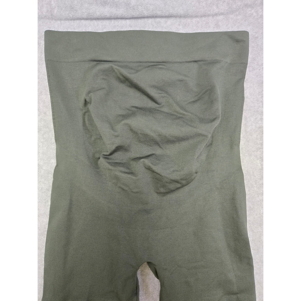BLANQI Everyday Maternity Leggings Womens M Olive Green Belly Support Seamless